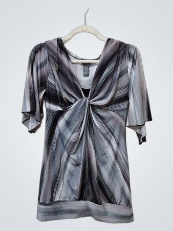 Dots Women's Twist Front Tunic Top