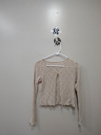 Cardigan en dentelle transparente