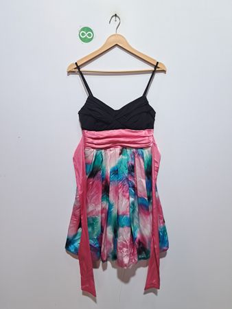 City Triangles Women's Black and Multi-color Print Dress