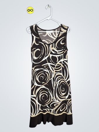 STUDIO I Ärmelloses Kleid mit Wirbelmuster