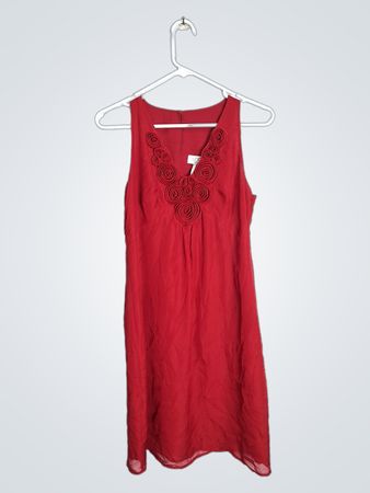 Ann Taylor LOFT Petite Red V-Neck Dress