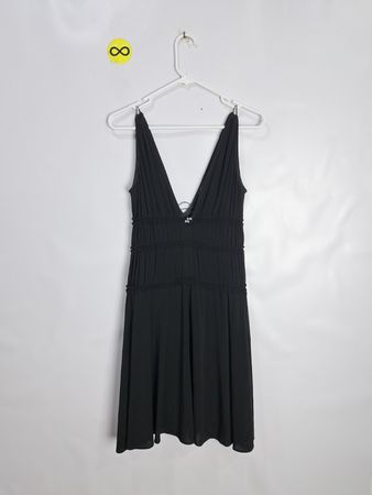 BCBGMAXAZRIA Black V-Neck Mini Dress