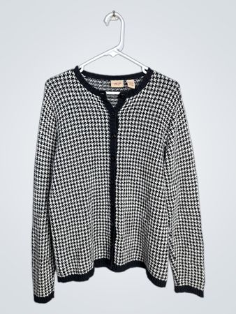 Cherokee Collection Houndstooth Cardigan