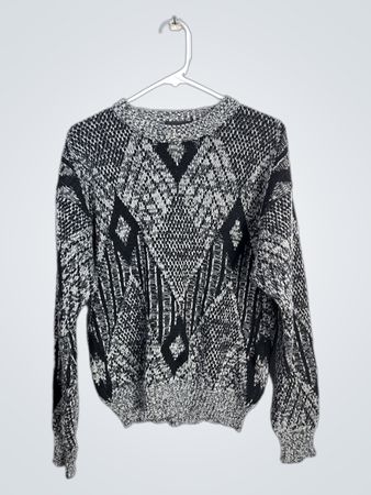 EXCHANGE UNLIMITED Herren Strickpullover mit geometrischem Muster