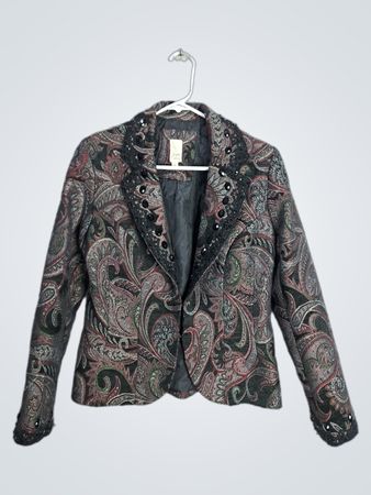 Lavender & Honey Paisley Embellished Blazer