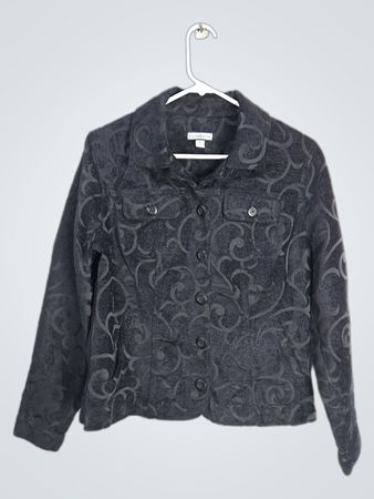 Croft & Barrow Women's Black Patterned Blazer