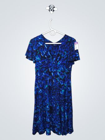 Robe à imprimé floral bleu