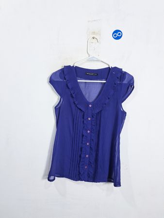 Blouse à volants violette Atmosphere