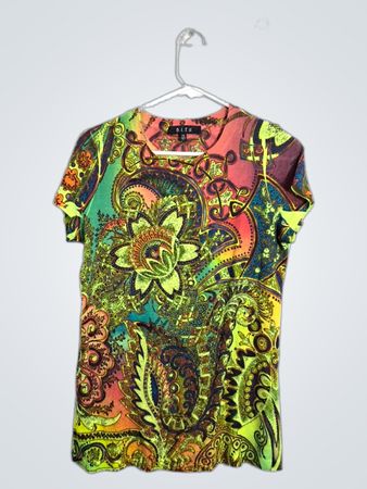B.L.E.U. Women's Paisley Print T-Shirt