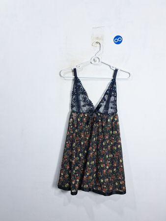 Floral Babydoll with Lace Trim