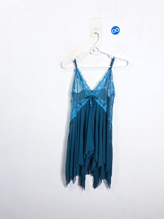Avidlove Blau Spitze Babydoll Nachthemd