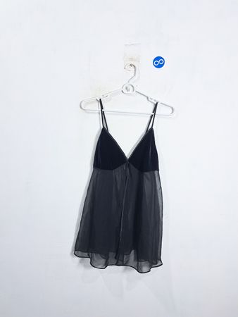 Schwarze Babydoll-Unterwäsche