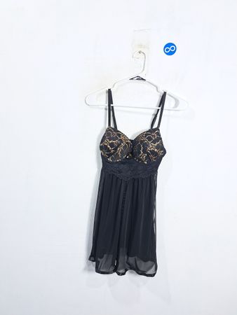 Daisy Fuentes Black Lace Babydoll