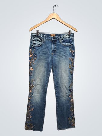 Driftwood bestickte Bootcut-Jeans
