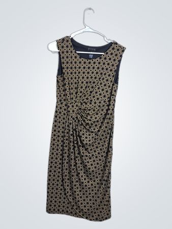 Robe fourreau sans manches à motif géométrique Enfocus Studio pour femmes, taille 8