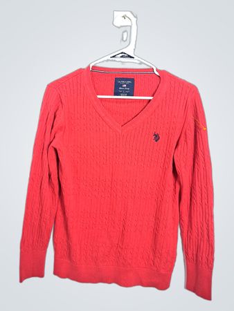 U.S. Polo Assn. V-Neck Cable Knit Sweater