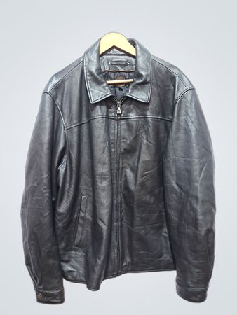 Veste en cuir noir LW