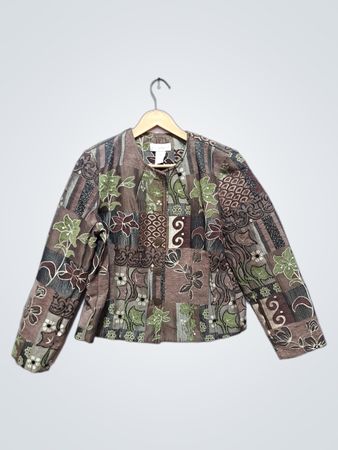 Preswick & Moore Petite Multicolor Floral Patchwork Jacket