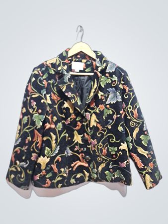 Erin London florale Wandteppichjacke