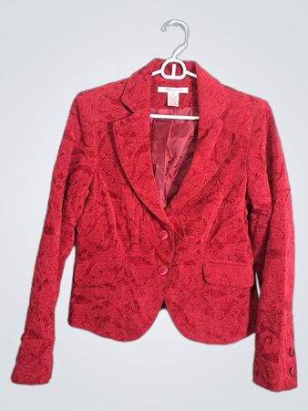 Nine & Company roter bestickter Blazer