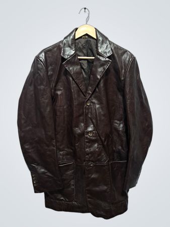 Brown Leather Blazer