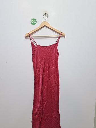 Anthropologie Red Spaghetti Strap Dress
