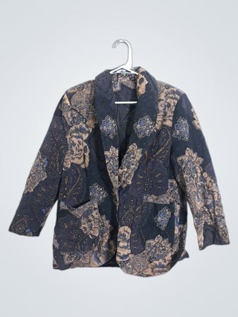 Quilted Jacket with Floral Pattern
