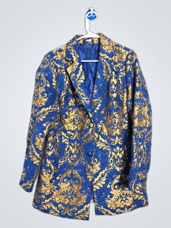 VENUS Blue and Gold Brokat-Blazer