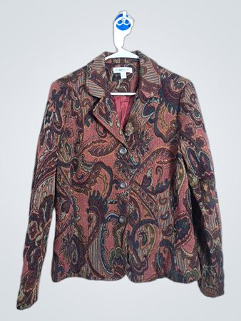 Coldwater Creek Paisley Tapestry Blazer