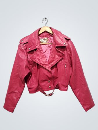 Perfect Leather Goods Ltd. Pink Moto-Jacke