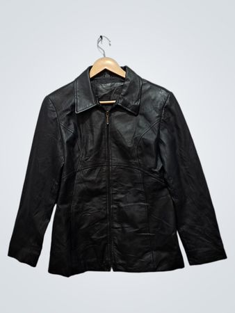 Veste en faux cuir noire