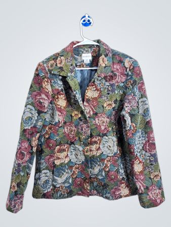 KORET Women's Floral Tapestry Blazer