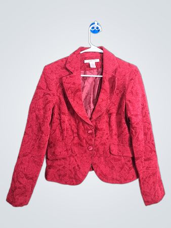 Nine & Company Roter Blumenmuster-Blazer