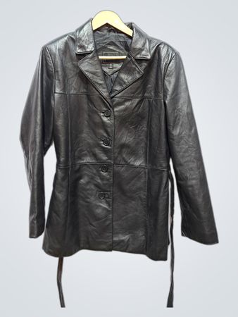 OUTBROOK Black Leather Jacket