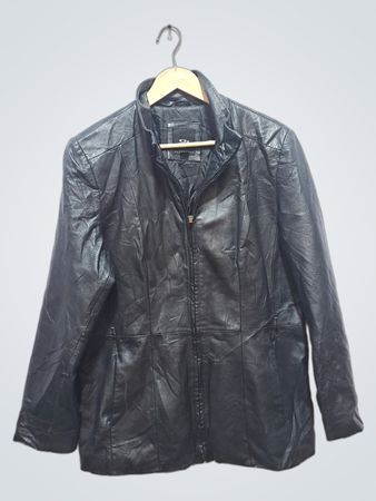 G-III New York Outerwear Black Leather Jacket