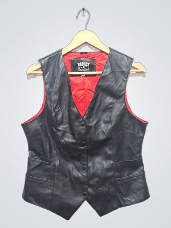 BADASS & Beautiful Black Faux Leather Vest