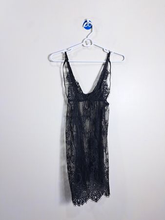 Black Lace Slip Dress
