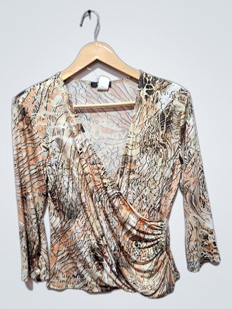 MSK Damen Bedruckte Wickelbluse