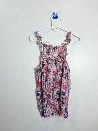 BODY CENTRIC Floral Smocked Tank Top