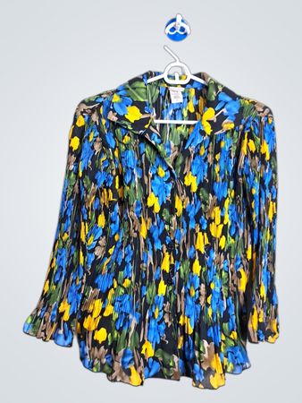 COVINAMON Blouse florale plissée 100 % polyester