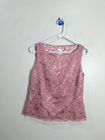 Top sans manches en dentelle rose Austin Reed
