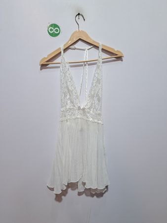 Secrets in Lace by Chezelle Intimates White Lace Babydoll
