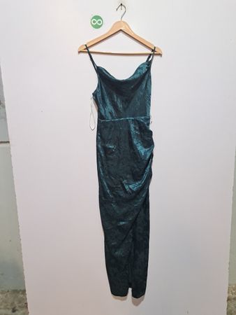 Lulus Satin Ruched Midi Dress