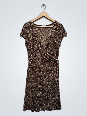Van Heusen Brauner Print Wickelkleid