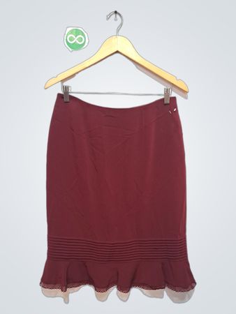 Jupe bourgogne pour femmes ALBERT NIPON Taille 8