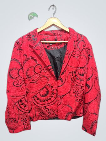 Blazer à motif rouge et noir Toni Morgan