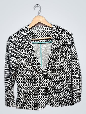 Blazer à motifs noir et blanc Cabi