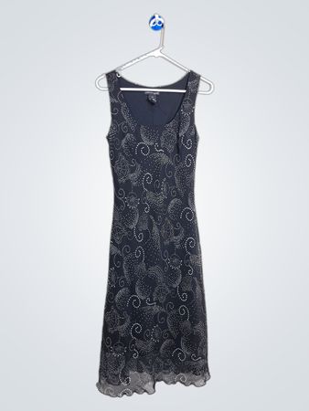 JONATHAN MARTIN STUDIO Robe sans manches imprimé paisley noir