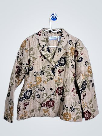 Alfred Dunner Petite Floral Print Blazer