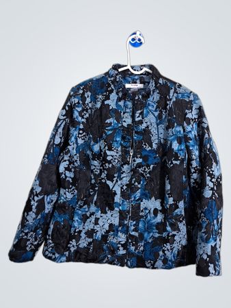 Tan Jay Blue Floral Print Jacket